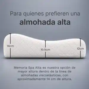 Almohada-Memory-Spa-cervical-alta-dimensiones Almohada Memory Spa cervical alta dimensiones