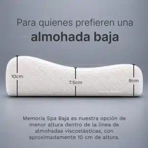 Almohada-Memory-Spa-cervical-baja-dimensiones Almohada Memory Spa cervical baja dimensiones