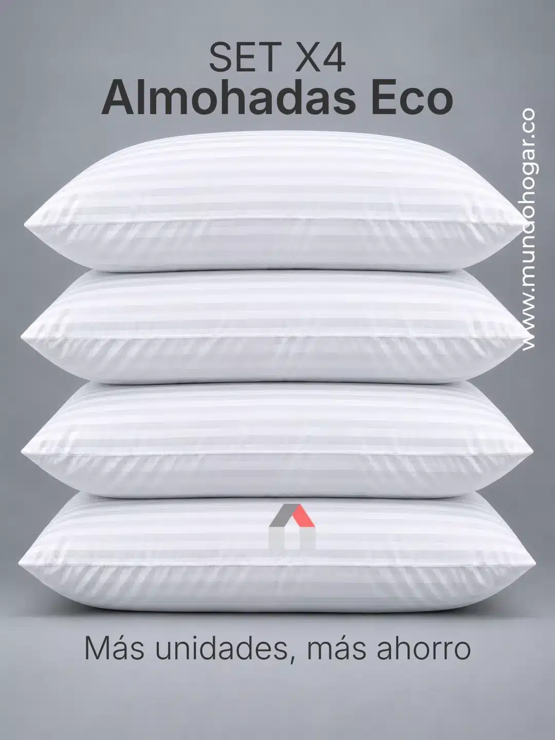 set-x4-almohada-media-eco set x4 almohada media eco