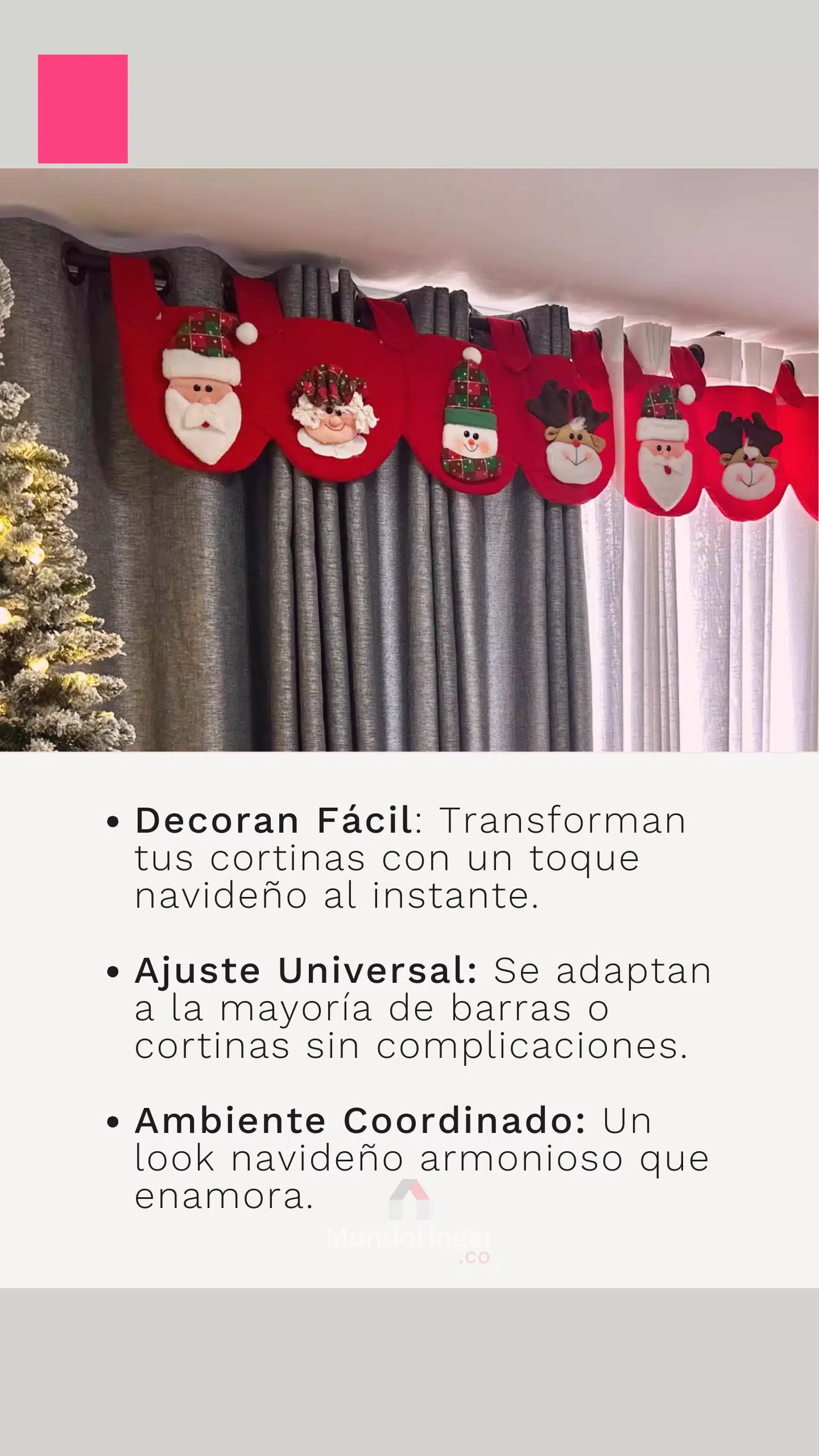 2 cenefas navidad cortinas