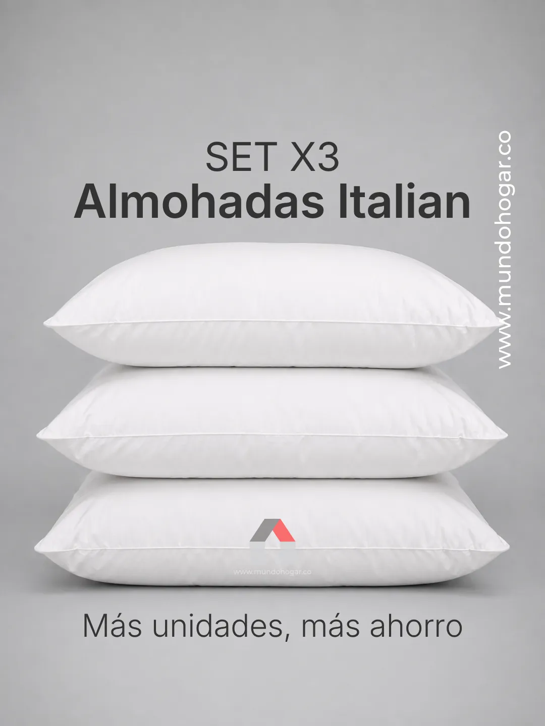 set x3 almohadas italian