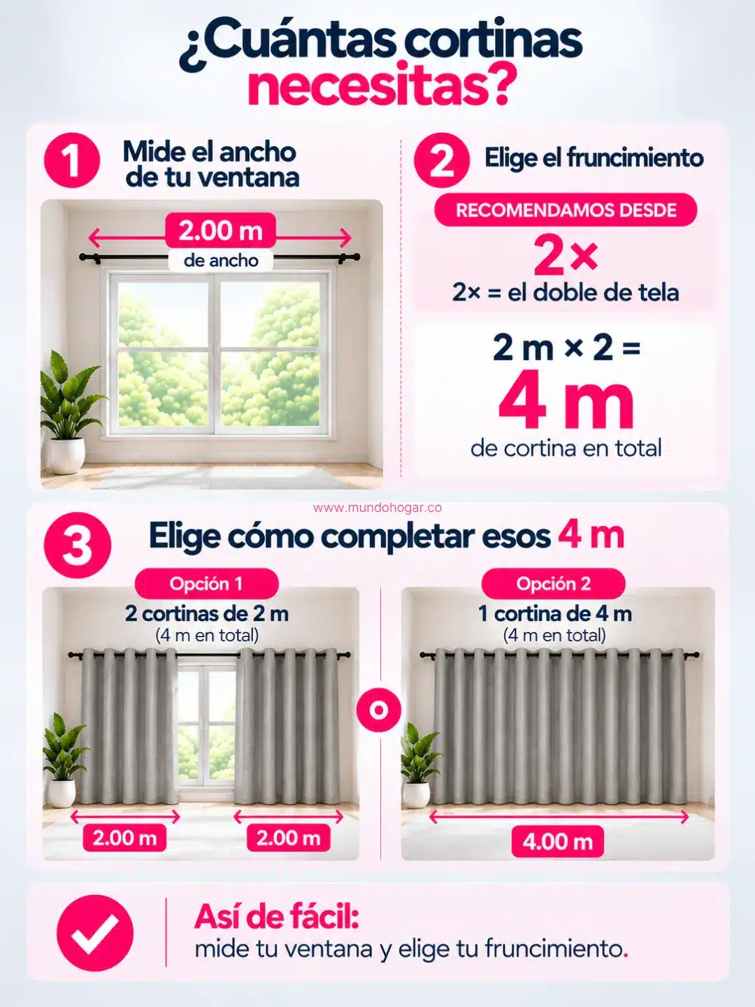 5. Cuántas cortinas necesitas 5. Cuantas cortinas necesitas